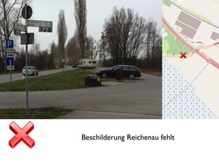Radweg-Beschilderung Konstanz-Reichenau