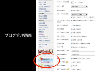 ブログ管理画面
 