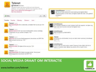 SOCIAL MEDIA DRAAIT OM INTERACTIE
www.twitter.com/telenet
 