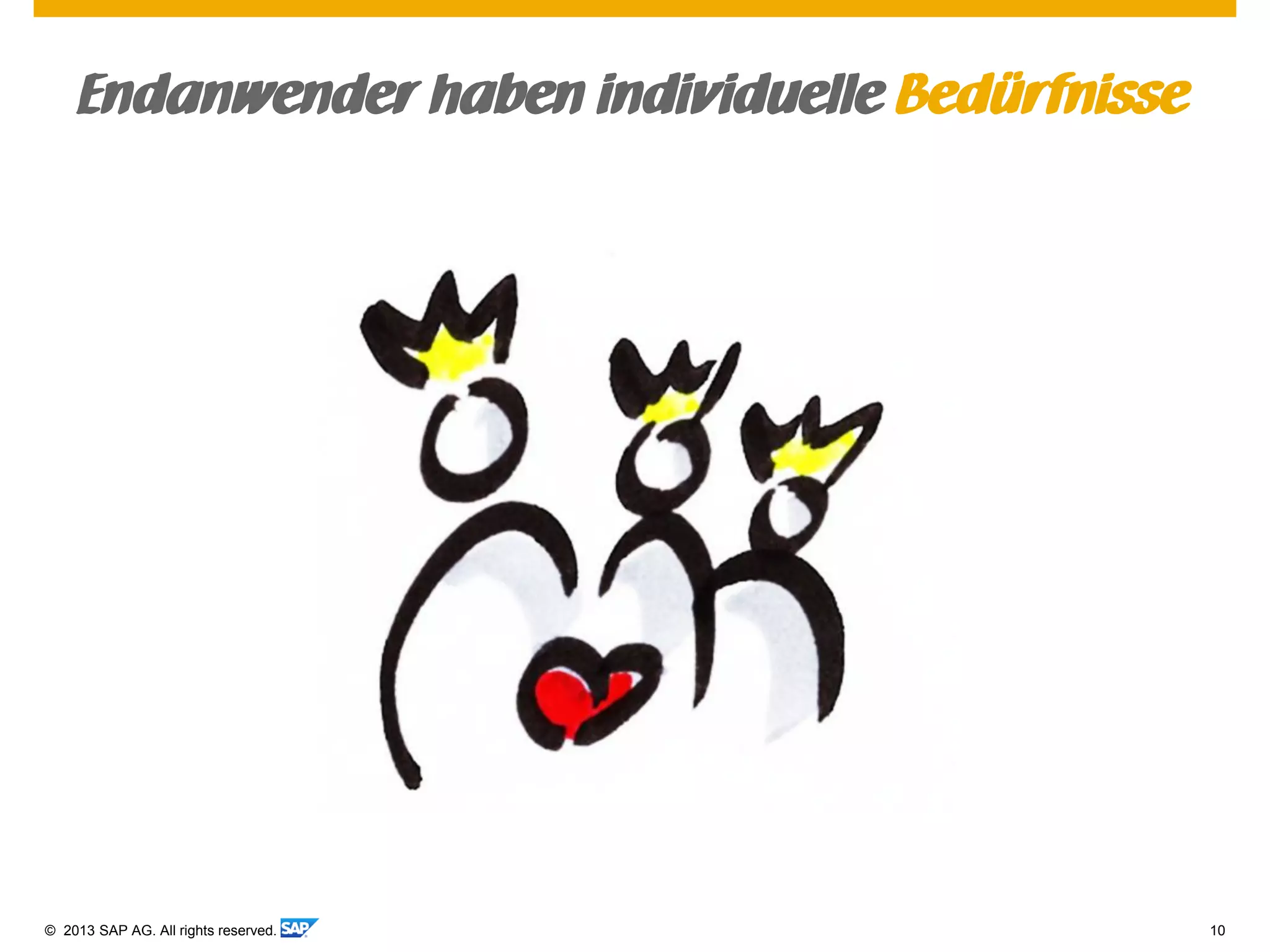 © 2013 SAP AG. All rights reserved. 10
Endanwender haben individuelle Bedürfnisse
 