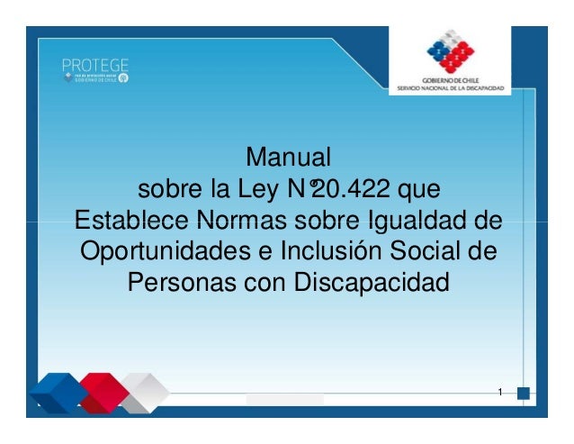 Resultado de imagen para ley 20422