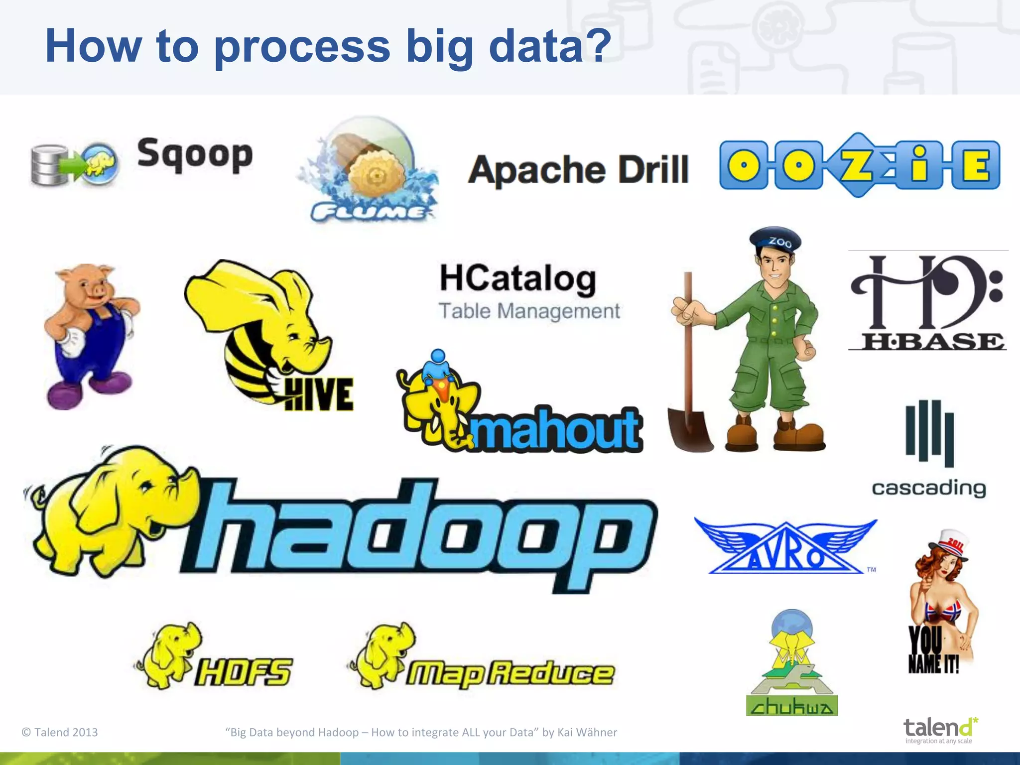 ©  Talend  2013        “Big  Data  beyond  Hadoop  –  How  to  integrate  ALL  your  Data”  by  Kai  Wähner     How to process big data? 