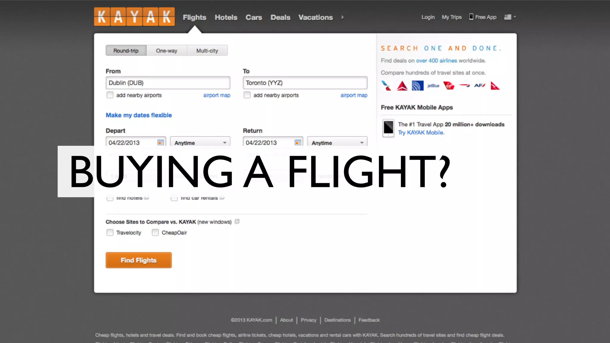 BUYING A FLIGHT?
 