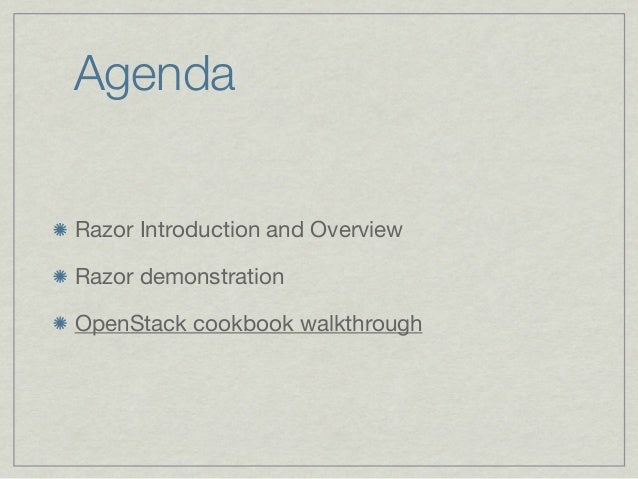 Bare Metal to OpenStack with Razor and Chef