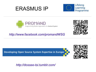 http://dossee-tsi.tumblr.com/
ERASMUS IP
http://www.facebook.com/promandWSG
 