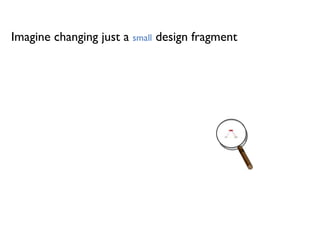 Imagine changing just a small design fragment
 
