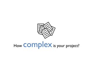 }
{
}
{
}
{
}
{
}
{
How complexis your project?
 