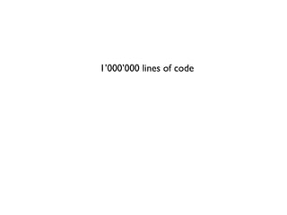 1’000’000 lines of code
 