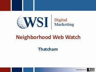Neighborhood Web Watch
Thatcham
 