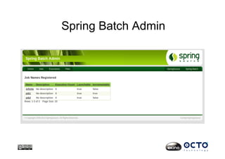 Spring Batch Admin
 