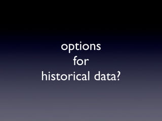 options
for
historical data?
 