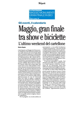 Maggio, gran finale tra show e biciclette