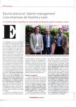 EPUNTO acerca el Interim Management a las empresas de Castilla y León - CyLEconomica - Junio 2013