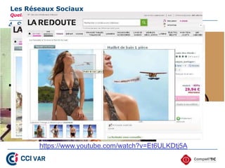 4. SAVOIR COMMUNIQUER SUR LES RÉSEAUX SOCIAUX
Les Réseaux Sociaux
Quelles opportunités pour mon entreprise ?
 Gérer la crise !
 Crise de communication : le cas de la « bourde »
 Nestlé avec l’Ours Kit Kat
TYPOLOGIE DES CRISES SUR LES RÉSEAUX SOCIAUX
 Crise émotionnelle qui touche la susceptibilité des
internautes
La Redoute avec l’homme nu en arrière-plan
Riposte :
https://www.youtube.com/watch?v=Et6ULKDtj5A
 Crise structurelle qui met en cause la qualité du produit
Les cadenas Kryptonite
32
 