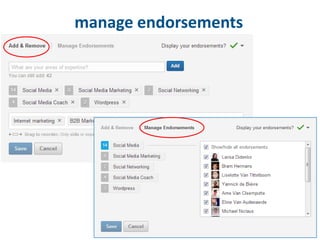 manage endorsements
 