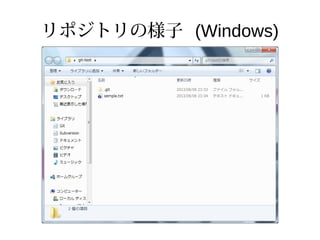 リポジトリの様子 (Windows)
 