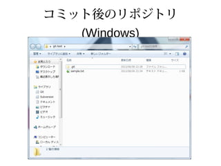 コミット後のリポジトリ
(Windows)
 