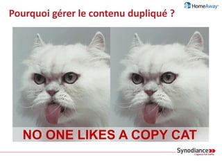 Outils « Contenu » > Linking interne auto.
Technologies ElasticSearch, PHP
& Mysql
Calcul semi automatisé
(En cours de déploiement)
› Utilisation d’un algorithme avec de
nombreux critères :
› Visites
› Chiffres d’affaires
› Nombre de liens internes
› Profondeur de navigation
› Volumes de recherche associés
› Performances SEA
› …
› Construction de la navigation
entièrement automatisée
 