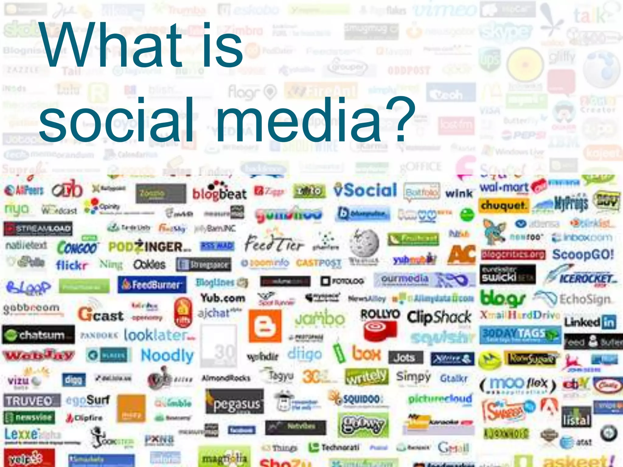 What is
social media?
 