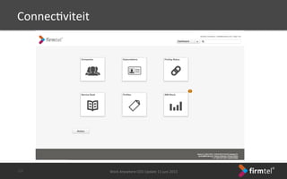 Work	
 Anywhere	
 CEO	
 Update	
 11	
 juni	
 2013	
 -­‐17-­‐	
 
ConnecSviteit	
 
 