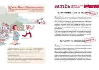 POUR ALLER PLUS LOIN
• Rapport de l’Observatoire régional de santé d’Ile-de-France, Situation
sanitaire et sociale des « Rroms migrants » en Île-de-France, 2012.
http://www.ors-idf.org/dmdocuments/ORS_Rapport_Rroms.pdf
• Fiche pratique du Gisti, Le droit à la protection sociale des ressortissants
communautaires, 2008.
http://www.gisti.org/publication_pres.php?id_article=1271
• Jean-François Corty, Médecine humanitaire, stéréotypes sanitaires et
xénophobes : contributions de Médecins du Monde à la déstigmatisation
des migrants, Humanitaire, 33 | 2012.
http://humanitaire.revues.org/index1409.html
« Ils apportent en France des maladies »
Réalité = Ce sont les conditions d’extrême précarité
dans les squats et les bidonvilles qui fragilisent leur état
de santé.
Dans les lieux de vie précaires, les conditions d’hygiène et sanitaires
constituent un danger pour leurs habitants, en particulier pour les femmes
enceintes et les enfants. En effet, dans la plupart des squats et bidonvilles,
les familles n’ont accès ni à l’eau, ni à des sanitaires, ni à l’électricité, ni au
chauffage, ni au ramassage des ordures, en raison de refus opposés par
les collectivités.
Le seul dispositif d’accès aux soins auquel ils ont droit est l’aide médicale
d’Etat (AME), destiné aux étrangers résidant en France de manière ininter-
rompue depuis plus de trois mois. Néanmoins, peu d’habitants de bidonvilles
et squats y ont effectivement accès en raison d’attitudes illégales des admi-
nistrations qui retardent voire empêchent leurs démarches.
En France,« Moins de 10%des ressortissants de
l’Union européenne disposent d’une couverture
maladie ». Dossier de presse Médecins du monde,
Parias, les Roms en France, juillet 2011.
SANTÉ& PRESTATIONS
SOCIALES
« Ils profitent des aides publiques »
Réalité = Ils n’ont pas accès à la plupart des prestations
sociales.
Les Roumains et Bulgares séjournant en France depuis moins de trois mois
ne bénéficient d’aucune protection sociale.
Après trois mois, pour pouvoir bénéficier des droits sociaux, il est nécessaire
d’avoir une domiciliation reconnue par l’administration. Pour les habitants
de squats et bidonvilles, avoir une adresse de ce type s’avère presque impos-
sible, en raison notamment de l’attitude discriminatoire des administrations.
Même les aides qui ne sont subordonnées à aucune condition de séjour
ne sont mobilisées que très marginalement par les habitants de lieux de vie
précaires en raison de leur méconnaissance du système et des discrimina-
tions au guichet qu’ils subissent.
 
