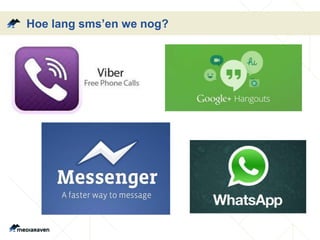 Hoe lang sms’en we nog?
 