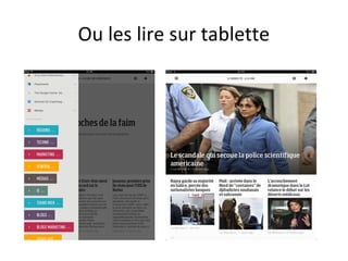 Ou les lire sur tablette

 