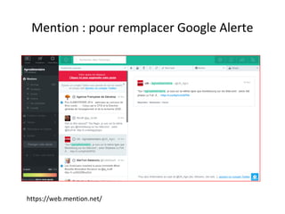 Mention : pour remplacer Google
Alerte

https://web.mention.net/

 