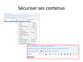 Sécuriser ses contenus

 