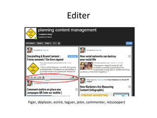 Editer

Figer, déplacer, ecrire, taguer, jeter, commenter, re(scooper)

 