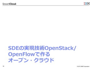 ? 2013 IBM Corporation19
SDEΌgFgOpenStack/ ?
OpenFlow
`ץ?饦
 