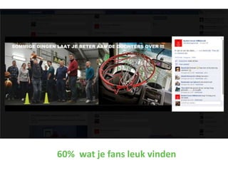 60% wat je fans leuk vinden
 