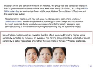 23Source: http://www.photoxels.com/glasses-detect-wearers-emotion-and-display-it/
 