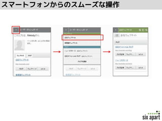 スマートフォンからのスムーズな操作
 