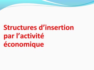 L’IAE en Bourgogne, c’est :
115 structures et entreprises
3 500 salariés en insertion
 