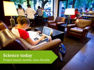 Science today
Project based, mobile, time-flexible
 