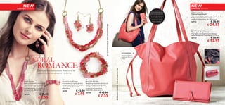 NEW                                                                                                                                                                                                                                   NEW
                LIMITED EDITION                                                                                                                                                                                                                            LIMITED EDITION
                                                                    
                                                                                                                                                                                                                                Αυτή η σεζόν θα σας         Bright Coral Bag
                                                                                                                                                                                                                                κάνει να ερωτευτείτε       Τσάντα Bright Coral
                                                                                                                                                                                                                                τα ιδιαίτερα σχήματα       Τσάντα από κοραλί δερματίνη με ﬂoral
                                                                                                                                                                                                                                  και σχέδια και τα        φόδρα από polyester που κλείνει με
                                                                                                                                                                                                                                  έντονα χρώματα           κορδόνια. Διαστάσεις: 44 x 29.5 x 11 εκ.
                                                                                                                                                                                                                                  όπως το κοραλί.          26722                        € 38.00
                                                                                                                                                                                                                                                                                    € 24.55




                                                                                                                                   ΕΩΣ ΕΞΑΝΤΛΗΣΕΩΣ ΤΩΝ ΑΠΟΘΕΜΑΤΩΝ!
                                                                                                 
                                                                                                                                                                                                                                                            Bright Coral Purse
                                                                                                                                                                                                                                                           Πορτοφόλι Bright Coral
                                                                                                                                                                                                                                                           Πορτοφόλι από δερματίνη σε υπέροχη
                                                                                                                                                                                                                                                           κοραλί απόχρωση. Διαστάσεις: 19 x 10 εκ.
                                                                                                                                                                                                                                                           26723                        € 20.00
                                                                                                                                                                                                                                                                                    € 12.95

                                                                                                                                                                                                                            
                                                                                                                                                                                                                                                                                

                                                                                                                                                                                                       ΛΕΠΤΟΜΕΡΕΙΕΣ:
                                                                                                                                                                                                       εσωτερική θήκη με


                                 CORAL
                                                                                                                                                                                                       φερμουάρ, θήκη για
                                                                                                                                                                                                       κινητό




                                       ROMANCE                                                       
                                                                                                                                                                                                                                                                               




                                                                                                                                                                     ΕΩΣ ΕΞΑΝΤΛΗΣΕΩΣ ΤΩΝ ΑΠΟΘΕΜΑΤΩΝ!
                                        Ερωτευτείτε και εμπνευστείτε. Φορέστε τα πιο
                                        όμορφα και λαμπερά χρώματα της φύσης.


                       Coralyn Necklace                             Coralyn Earrings                Coralyn Bracelet
                      Κολιέ Coralyn                                 Σκουλαρίκια Coralyn              Βραχιόλι Coralyn                                                                                                                                  
                      Kολιέ με πολλαπλές σειρές από                 Σκουλαρίκια με κοραλί χάντρες    Βραχιόλι με ακρυλικές χάντρες σε
                      ακρυλικές χάντρες σε κοραλί                   και χρυσαφί αλυσίδα. Σε πουγκί   κοραλί απόχρωση και χρυσαφί
                      αποχρώσεις μπλεγμένες με                      από οργάντζα. Nickel Safe.       αλυσίδα, με ελαστική εφαρμογή.
                      χρυσαφί αλυσίδα. Σε πουγκί                    Μήκος: 6 εκ.                     Σε πουγκί από οργάντζα.
                      από οργάντζα. Nickel Safe.
                                                                    26740              € 13.00       Nickel Safe. Διάμετρος 5 εκ.
                      Μήκος: 75 + 6 εκ. επιπλέον.
                                                                                                                        € 12.00
                                                                                      € 7.95
                                                                                                     26750
                                           € 15.00
                                                                                                                      € 7.55
                      26739
                                         € 9.55
24   Αξεσουάρ                                                                                                                                                                                                                                                                         Αξεσουάρ        25
 