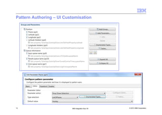 © 2013 IBM Corporation13 IBM Integration Bus V9
Pattern Authoring – UI Customisation
 