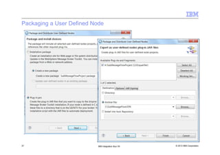 © 2013 IBM Corporation37 IBM Integration Bus V9
Packaging a User Defined Node
 