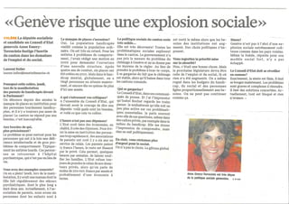 Genève risque une explosion sociale - Le Matin Dimanche - 30 juin 2013