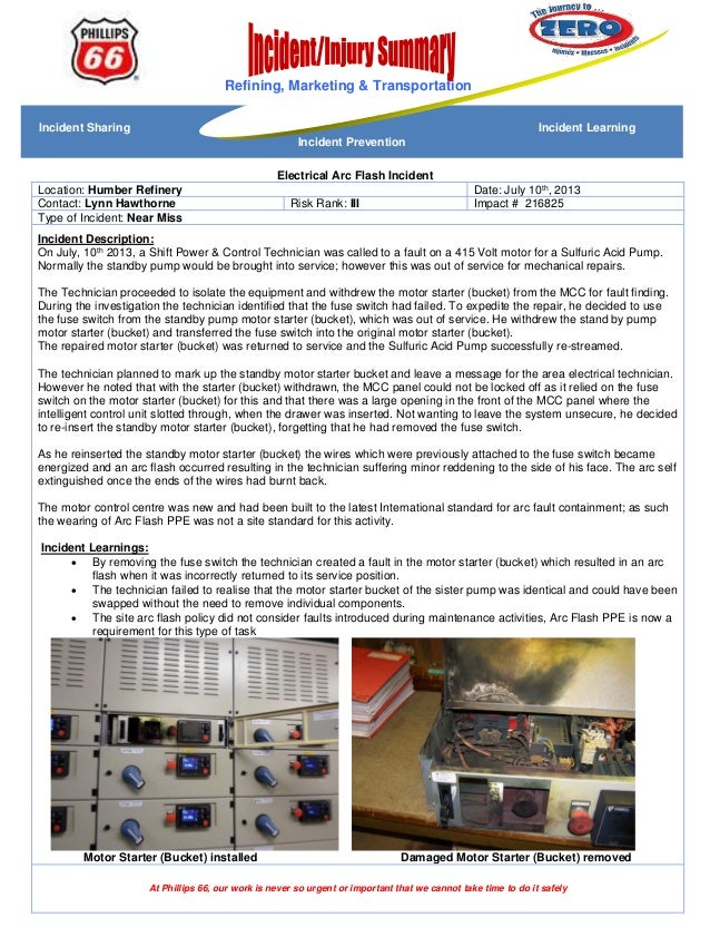 2013 07 10 hor electrical safety incident