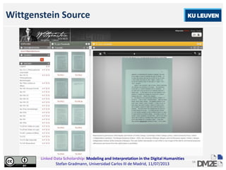 Linked Data Scholarship: Modeling and Interpretation in the Digital Humanities
Stefan Gradmann, Universidad Carlos III de Madrid, 11/07/2013
58
Wittgenstein Source
16.04.2013
 