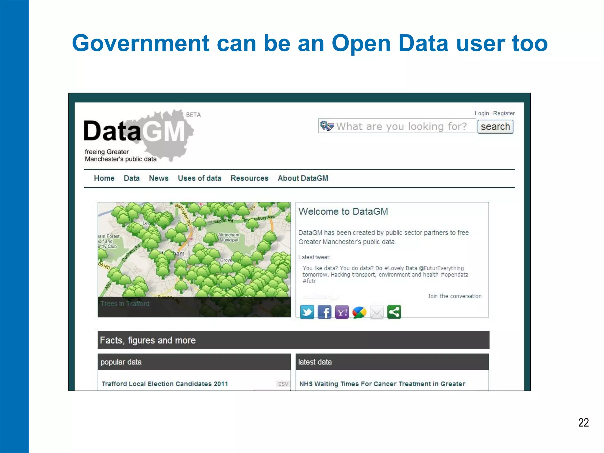Government can be an Open Data user too
22
 