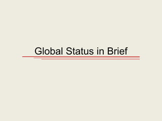 Global Status in Brief
 