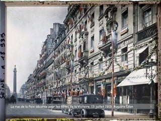 La rue de la Paix décorée pour les fêtes de la Victoire. 13 juillet 1919. Auguste Léon
 
