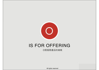 O是服務產品的縮寫
All rights reserved
 