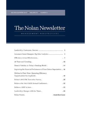 201307 Nolan QNL: Game-Changers - Big Data Analytics