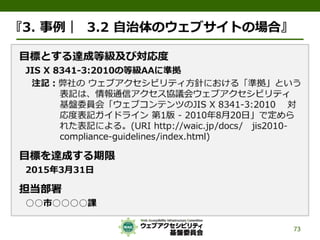公的機関Webサイトに求められるJIS X 8341-3:2010対応