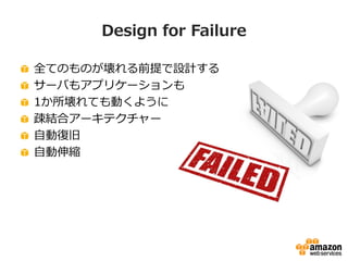 Design for Failure
ȫƤΤΤǰOӋ
`Ф⥢ץꥱ`
1ƤӤ褦
EYϥ`ƥ`
Ԅӏ;
Ԅs
 