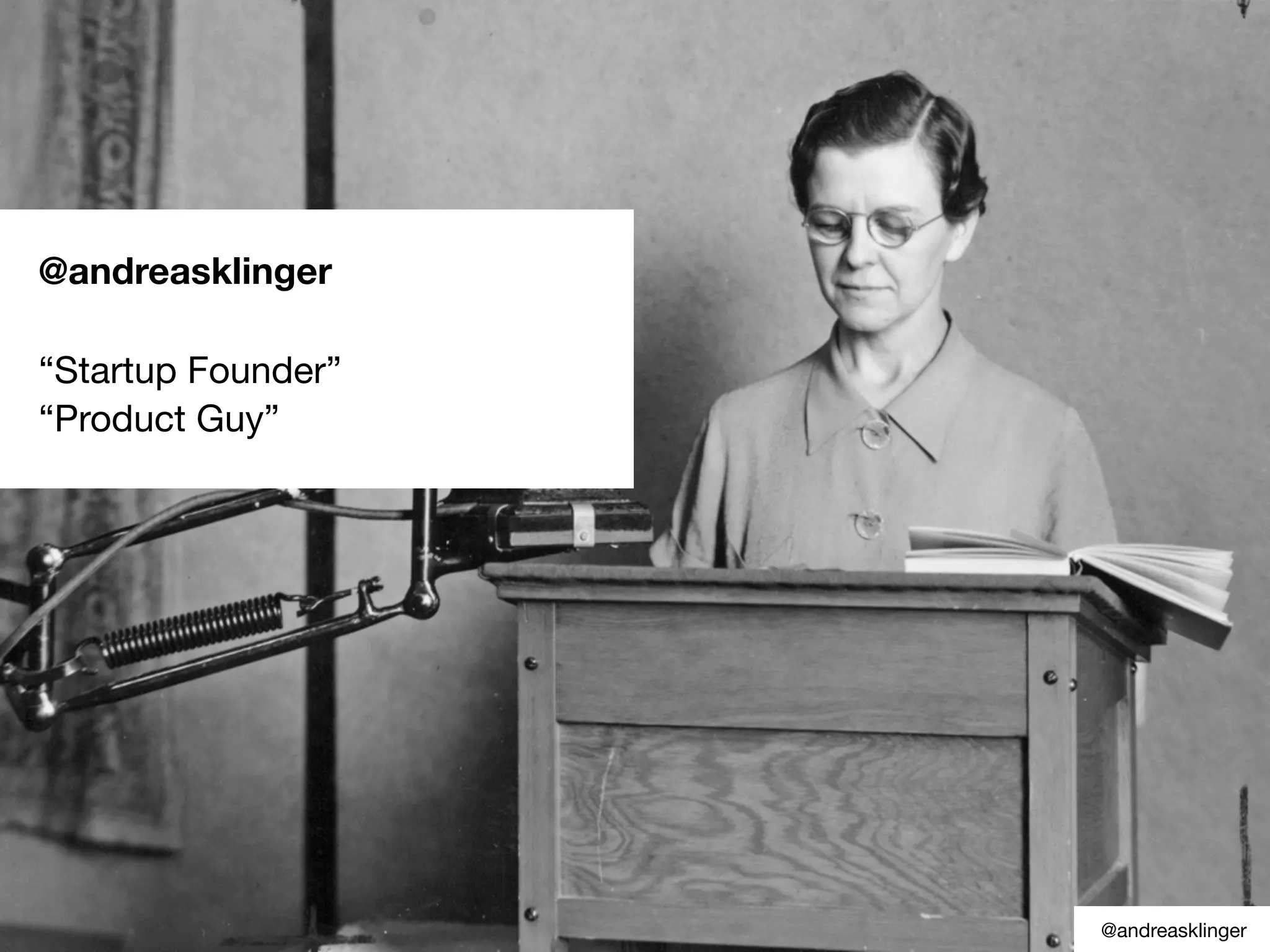 @andreasklinger
“Startup Founder”
“Product Guy”
@andreasklinger
 